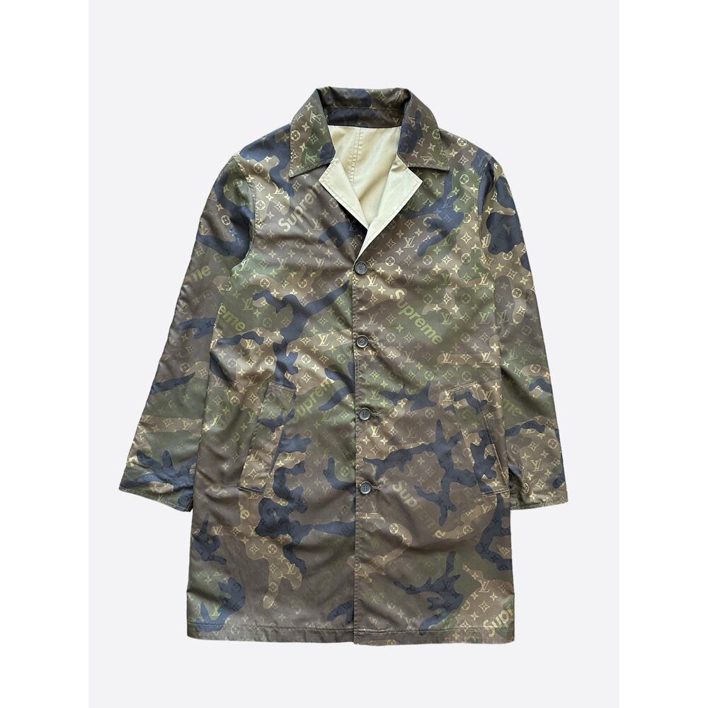 Louis Vuitton Supreme Camo Monogram Reversible Trenchcoat